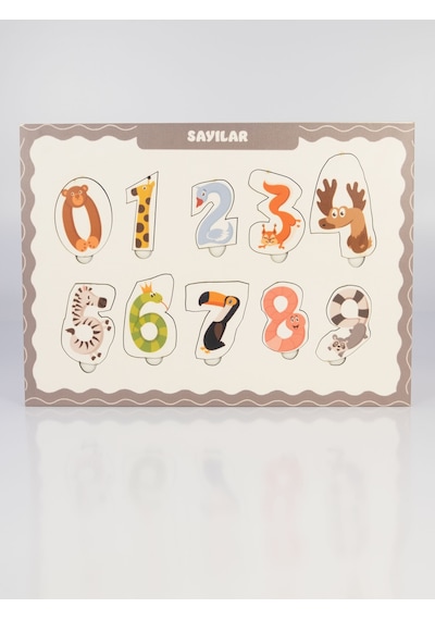 CapellaWoodWorks BulTak Puzzle Oyunu Eğlenceli Hayvanlı Sayılar R