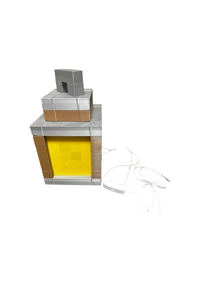 Minecraft Feneri - Dekoratif Gece Lambası - Piksel Tasarım 3d Baskı Masa Lambası Çok Renkli