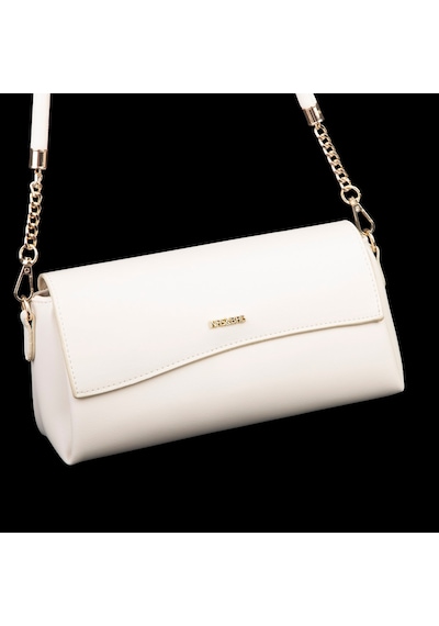 Nas Bag Kadın Sade Şık Omuz Ve Çapraz Çanta En 24 Cm Boy 12 Cm Krem Diğer