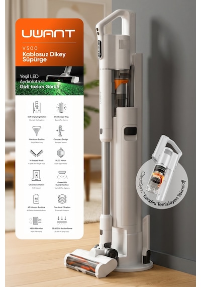 Uwant V500 Dikey Şarjlı Süpürge