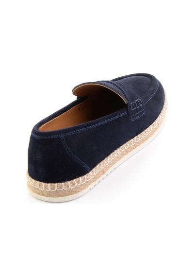 Lacivert Hakiki Deri Erkek Loafer Ayakkabı E01698198602