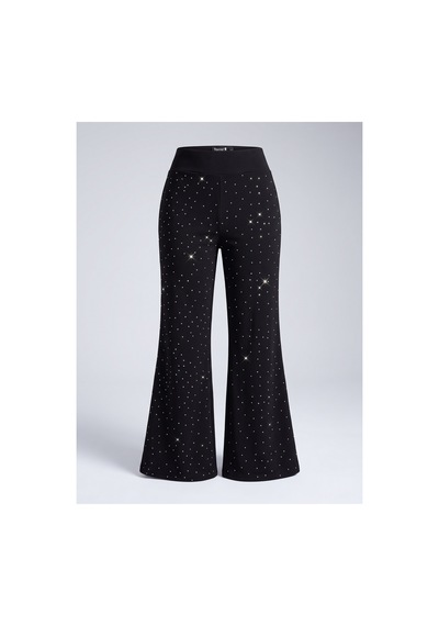 Deniva Kids Kız Siyah Yüksek Bel Taş Baskılı İspanyol Paça Pantolon Simli Parıltılı Flare Tayt Pantolon Deniva Kids Kız Siyah Yüksek Bel Taş Baskılı İspanyol Paça Pantolon Simli Parıltılı Flare Tayt Pantolon