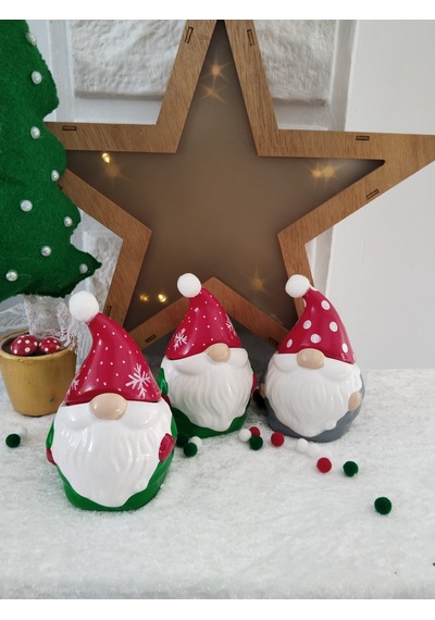 1 Adet Seçenekli Yılbaşı Kapakı Noelbaba Mumluk Dekor