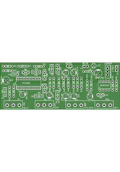 Echo Mikrofon Devresi Pt2399 12V Dc Yankı Efektli Ses Devresi