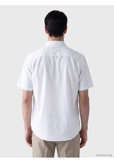 Lcwaıkıkı Classic Beyaz Regular Fit Kanvas Erkek Gömlek