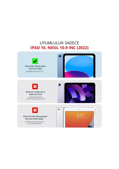 Novstrap Apple Uyumlu iPad  10. Nesil 10.9" İle Magnet Mıknatıslı Tak Çıkar Paper Like Ekran Koruyucu