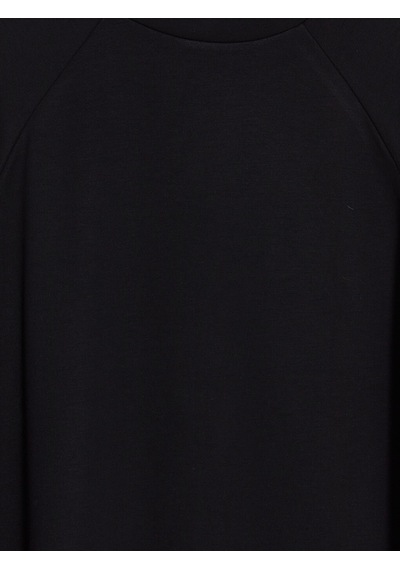 LC Waikiki Lc Waıkıkı Siyah Soft Touch Oversize Kadın Sweatshirt Tunik