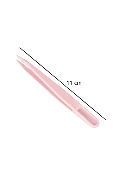 Koodmax Hassas Elektronik Ve El Sanatları Tamir Cımbızı Sert Plastik 11cm Düz Cımbız Açık Pembe