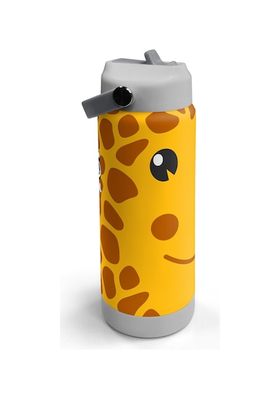 Coral High Zürafa Desenli Katlanır Ağızlıklı Çelik Termos 650 Ml 38344 Sarı