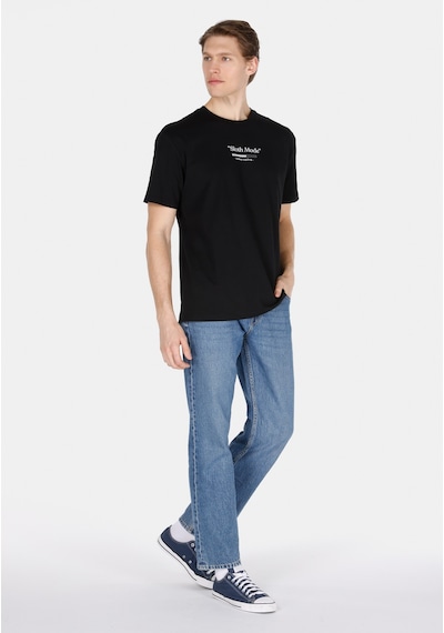 Colin's Colins Comfort Fit Yuvarlak Yaka Düz Erkek Siyah Kısa Kol Tişört Cl1073783 Q1.v1 Blk Siyah