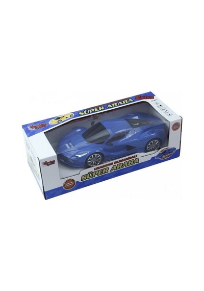 Uzaktan Kumandalı Şarjlı Araba 24 Cm Işıklı Ferrari & Lamborghini Model Full Fonksiyonlu Oyuncak Lacivert Ferrari