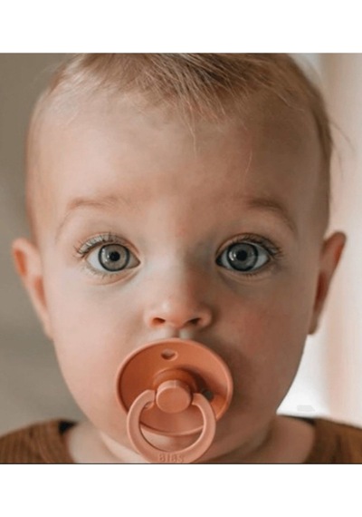 Bibs Colour Kauçuk Emzik - Peach - 0-6 Ay