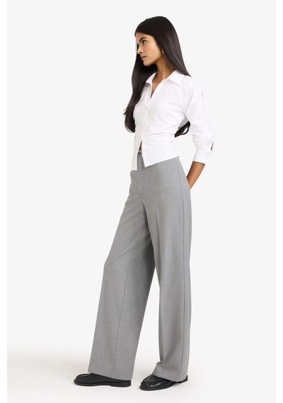 Defacto Straight Fit Fleto Cepli Normal Bel Standart Boy Pantolon F6214ax26spgr394 Gri-gr394