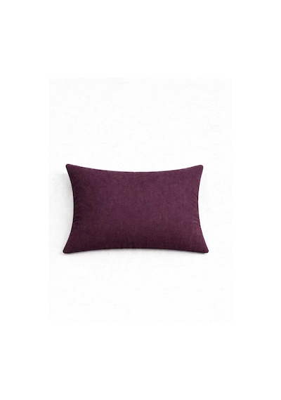 Kadife Dokulu Koyu Mürdüm Kırlent Yastık Kılıfı 2 Adet 45 X 45 Cm