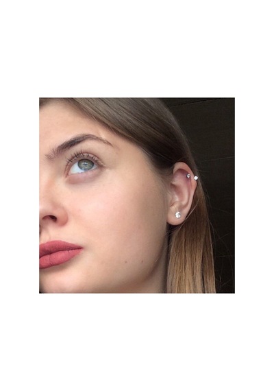 316l Cerrahi Çelik Piercing Yarım Halka Küpe Kulak Dudak Kıkırdak Tragus, Helix Gümüş Renk Gümüş