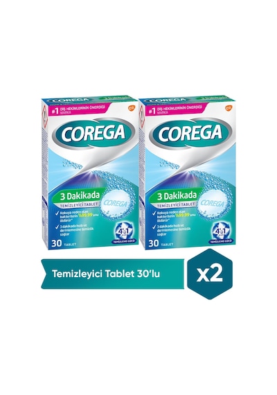Corega Cleanser Bio Protez Temizleme Tableti 2 x 30'lu