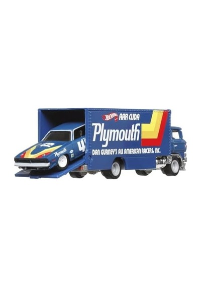 Premium Car Culture Transport Flf56-hrv38 '70 Plymouth Aar Cuda & Sakura Sprinter