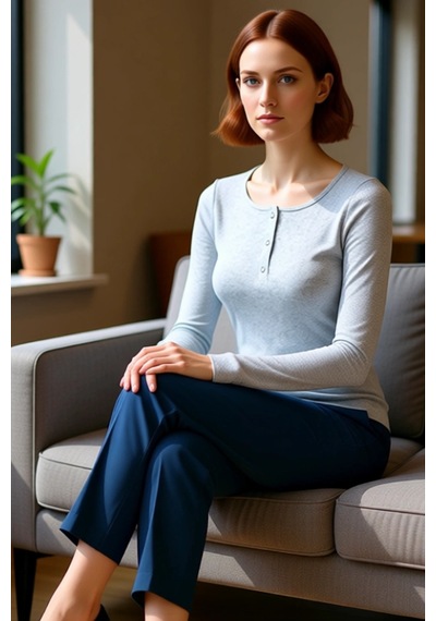 Ersefa Stil Kadın Çıtçıtlı Fitted Vücuda Oturan Fitilli Esnek Bluz Regul Gri Melanj