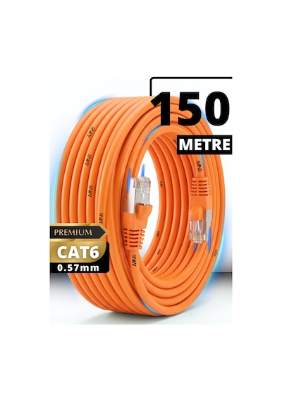 Mn6 M107xt 150 Metre Ethernet Kablosu/cat6 23awg Utp 0.57mm/çıft Kat Korumalı/iç Dış Mekan Uyumlu 150 M