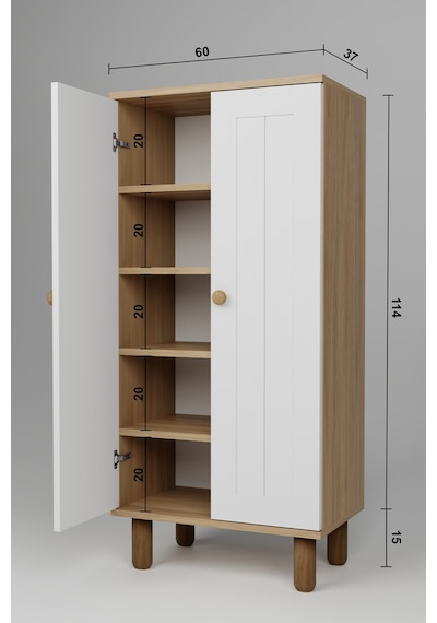 Ayka Membran Kapaklı 5 Raflı Ayakkabı Ve Çok Amaçlı Dolap Beyaz - Ceviz 129 Cm Ceviz-beyaz Ayka Membran Kapaklı 5 Raflı Ayakkabı Ve Çok Amaçlı Dolap Beyaz - Ceviz 129 Cm Ceviz-beyaz