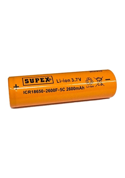Icr18650-2600f-5c Li-ıon 3.7v 2600mah 5c Deşarj Akımı Düz Kafa Pil