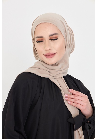 Hürrem Bone Bej Pratik Hazır Geçmeli Tesettür Bone Sandy Boyunluklu Çıtçıtlı 2505 12 Bej