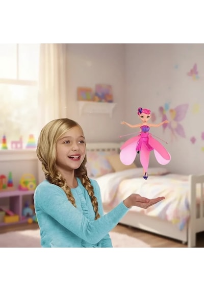 Uçan Peri Oyuncak Usb Kablolu Ve Şarj Edilebilir Oyuncak Pembe Renkli