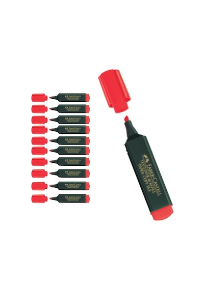 Faber-Castell Fosforlu Kalem Kırmızı 10 Lu 154821 Kırmızı