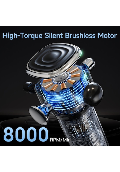 Sgakgu 8000 Rpm Masaj Tabancası, 5 Masaj Başlığı İle Yüksek Frekans