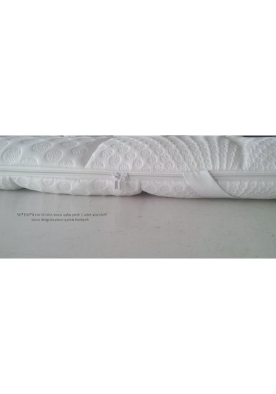 Viscoleff Visco Yatak Pedi 4 Cm Tüm Ölçüler Yastık 100*200-Sıfır Desen
