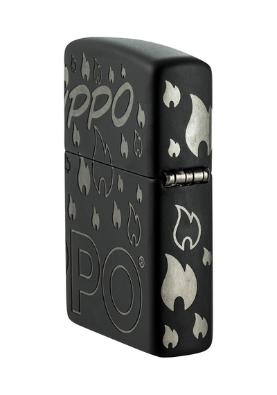 Zippo Monochrome Blaze Dizayn Çakmak Siyah