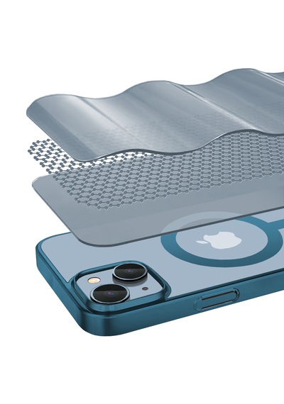 Apple Uyumlu iPhone Buff 13 Magsafe Slim Fit Kılıf Light Blue