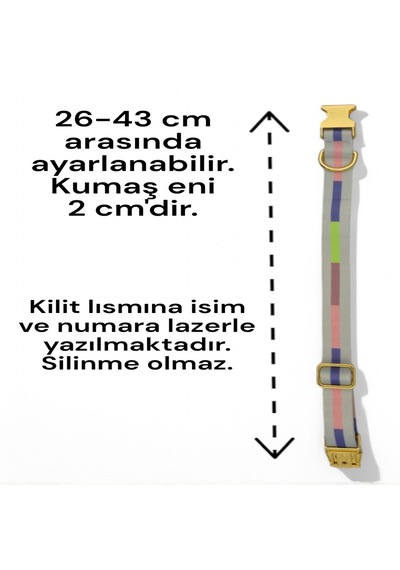 Caramelos Köpek Tasması-küçük Irk Ve Orta Irk İsimli Tasma 12 Gri