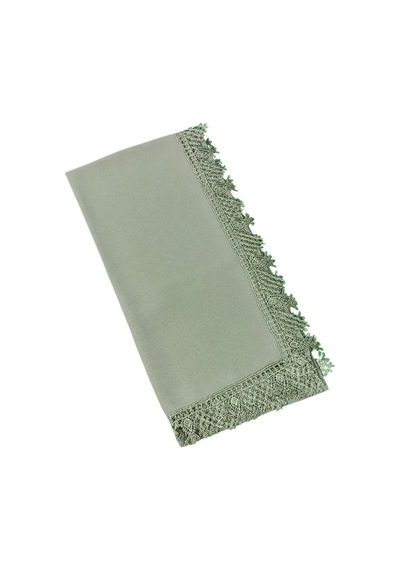 Mim Eşarp İğne Oyalı Şal Namaz Ve Mevlüt Örtüsü 60x150 Cm Vizon