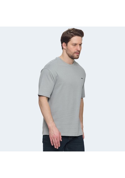 Slazenger VELLAMO Erkek Oversıze Gri Tişört