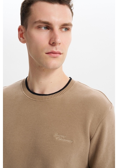 AR-MA Arma Erkek Regular Fit Örme Selanik Sweatshirt %65 Pamuk %35 Polyester, Karbon Fırçalı, Basic Bisiklet Yaka K30124698702 Füme - Gri AR-MA Arma Erkek Regular Fit Örme Selanik Sweatshirt %65 Pamuk %35 Polyester, Karbon Fırçalı, Basic Bisiklet Yaka K30124698702 Füme - Gri