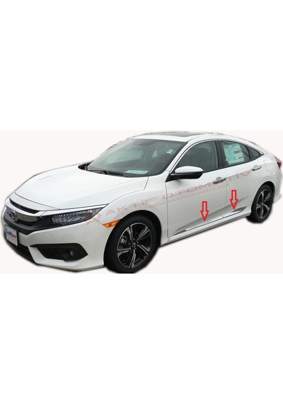 Honda Civic Fc5 2016 Sonrası Yan Kapı Çıtası Krom Yazılı 4 Prç. P.çelik
