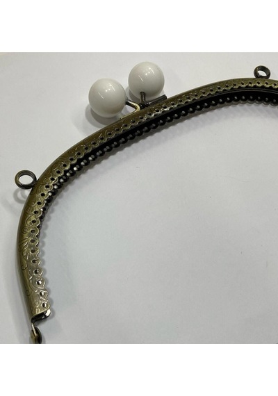 Karantuhafiye Çanta Ve Cüzdan Klipsi Oval 20 Cm Incili Model Antik Beyaz İnci Antik Beyaz İnci Çok Renkli