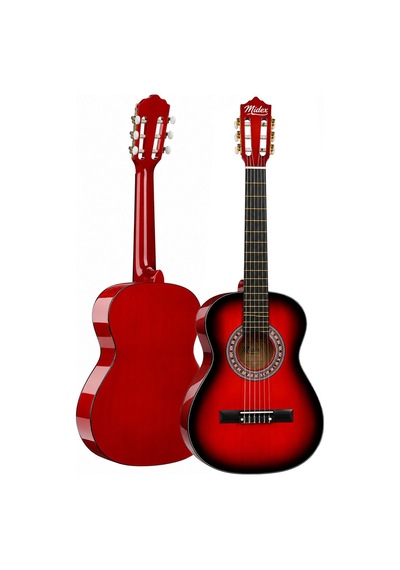 Midex Cg-36rd-pak Kaliteli 36 İnç 3/4 Juniur Çocuk Gitarı 8-12 Yaş Arası Tuner Çanta Capo Askı Nota Sticker Pena Metod
