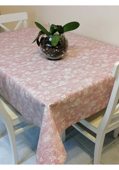 Elyaflı Pvc Muşamba - Desenli Silinebilir Masa Örtüsü 01fnt12113 Bordo