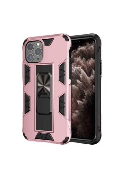 Apple Uyumlu iPhone 11 Pro Kılıf Metal Standlı Manyetikli Ultra Koruma Zırh