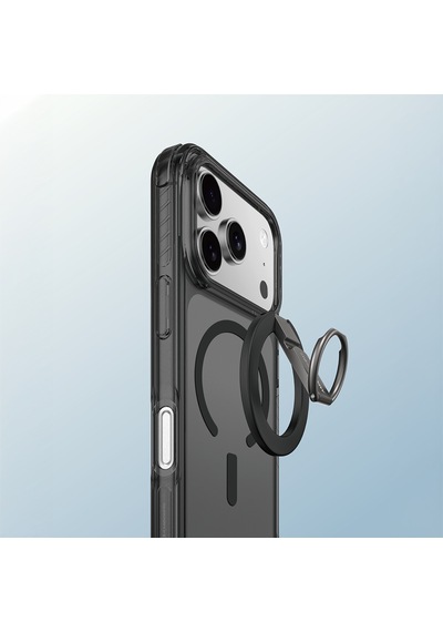 Apple Uyumlu iPhone 17 Pro Max Kılıf M-safe Yüzük Standlı Amazingthing Titan Pro Serisi Kapak Siyah Siyah