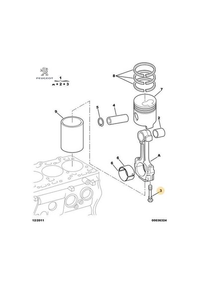 Piston Kol Saplamasi S-28 Peugeot Cıtroen, Peugeot 0607.55