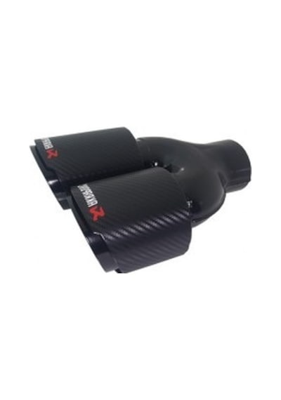 Akrapovic 100'lük Çiftli Sağ Akrapovic İçi Siyah Egzoz Başlığı Eksoz Kafası