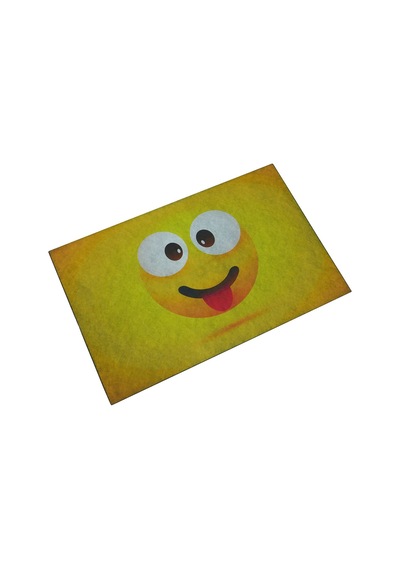 Myfloor Gülen Emoji Çift Taraflı Kauçuk Kapı Önü Paspası