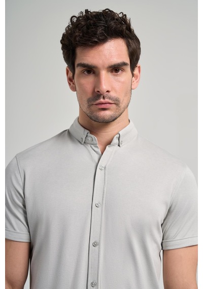 İmza Gri Uzun Kol Düz Örme Düğmeli Yaka Cepsiz Pamuklu Classic Slim Fit Gömlek 1004250152 100 Gri İmza Gri Uzun Kol Düz Örme Düğmeli Yaka Cepsiz Pamuklu Classic Slim Fit Gömlek 1004250152 100 Gri