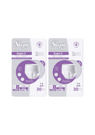 Sleepy Süper2 Emici Külot L Beden 2 Paket 60 Adet