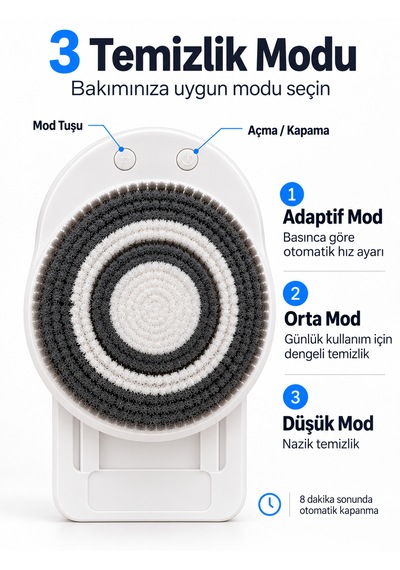 Duvara Monte Şarjlı Elektrikli Sırt Ve Vücut Temizleme Fırçası 3 Başlıklı 3 Modlu Usb-c