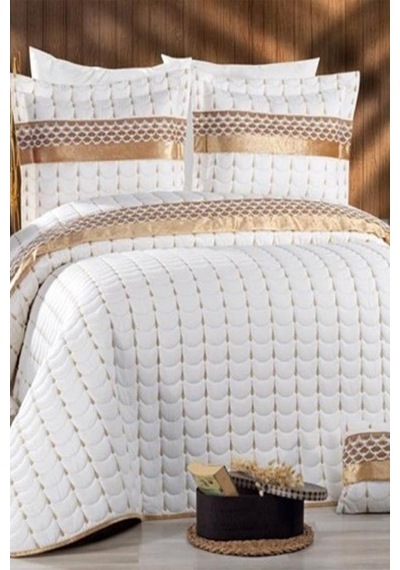 Colors Micro Çift Kişilik Yatak Örtüsü Krem Gold (495154726) Gold