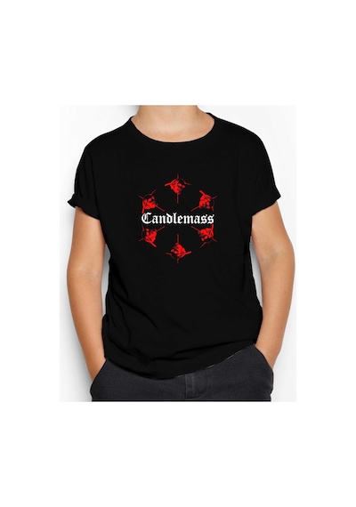 Zepplin Giyim Candlemass Siyah Çocuk Tişört Siyah